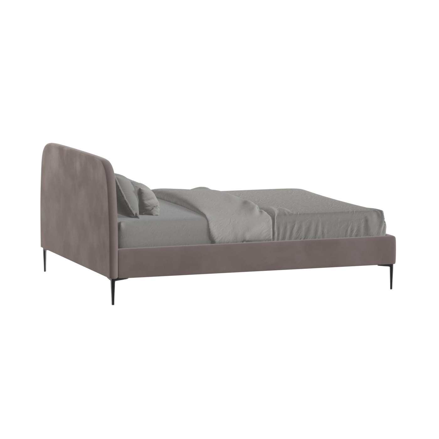 Anna Upholstered Bed with Vertical Headboard Detailing