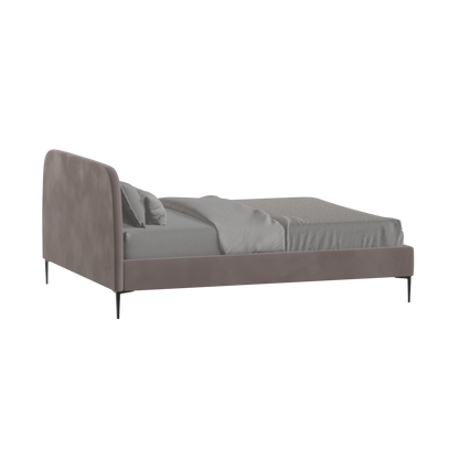 Anna Upholstered Bed with Vertical Headboard Detailing