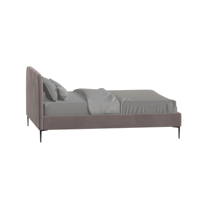 Anna Upholstered Bed with Vertical Headboard Detailing
