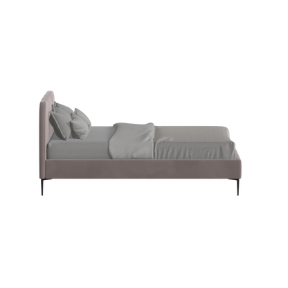 Anna Upholstered Bed with Vertical Headboard Detailing