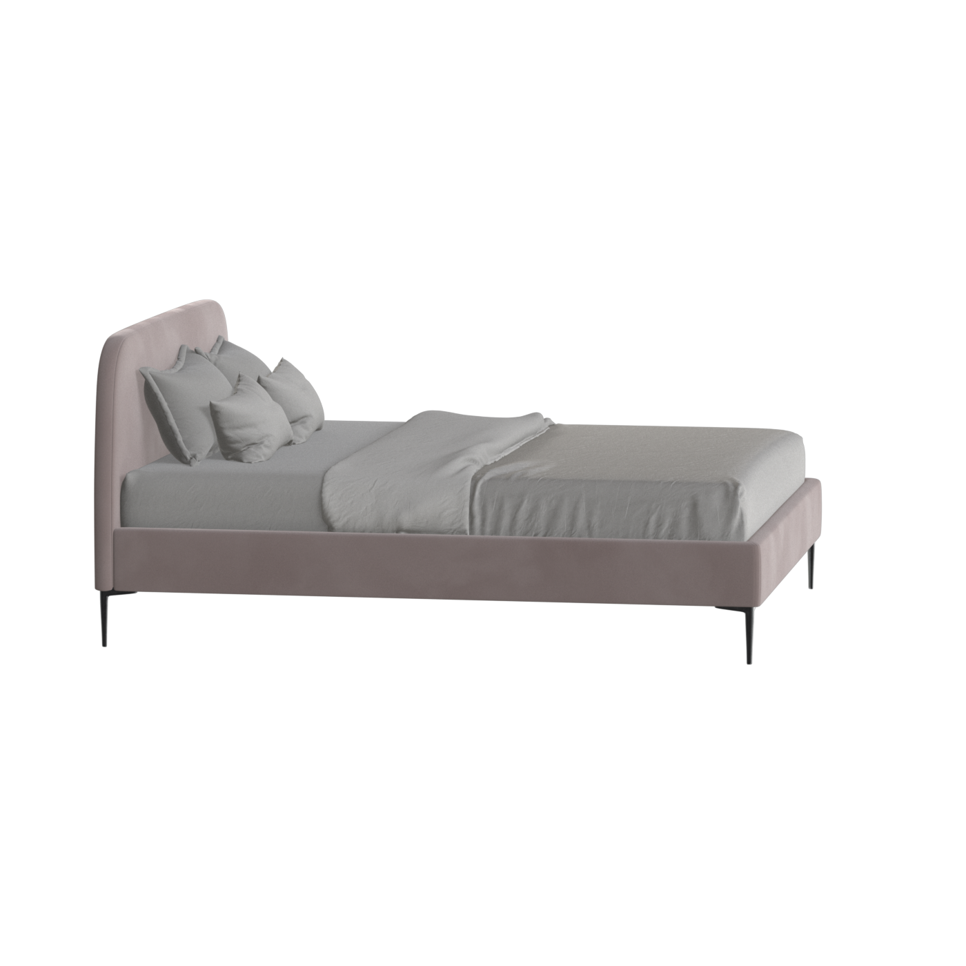 Anna Upholstered Bed with Vertical Headboard Detailing