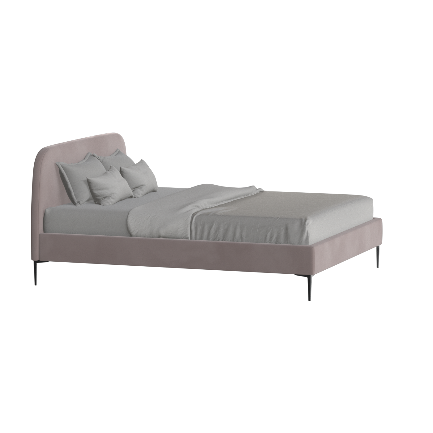 Anna Upholstered Bed with Vertical Headboard Detailing