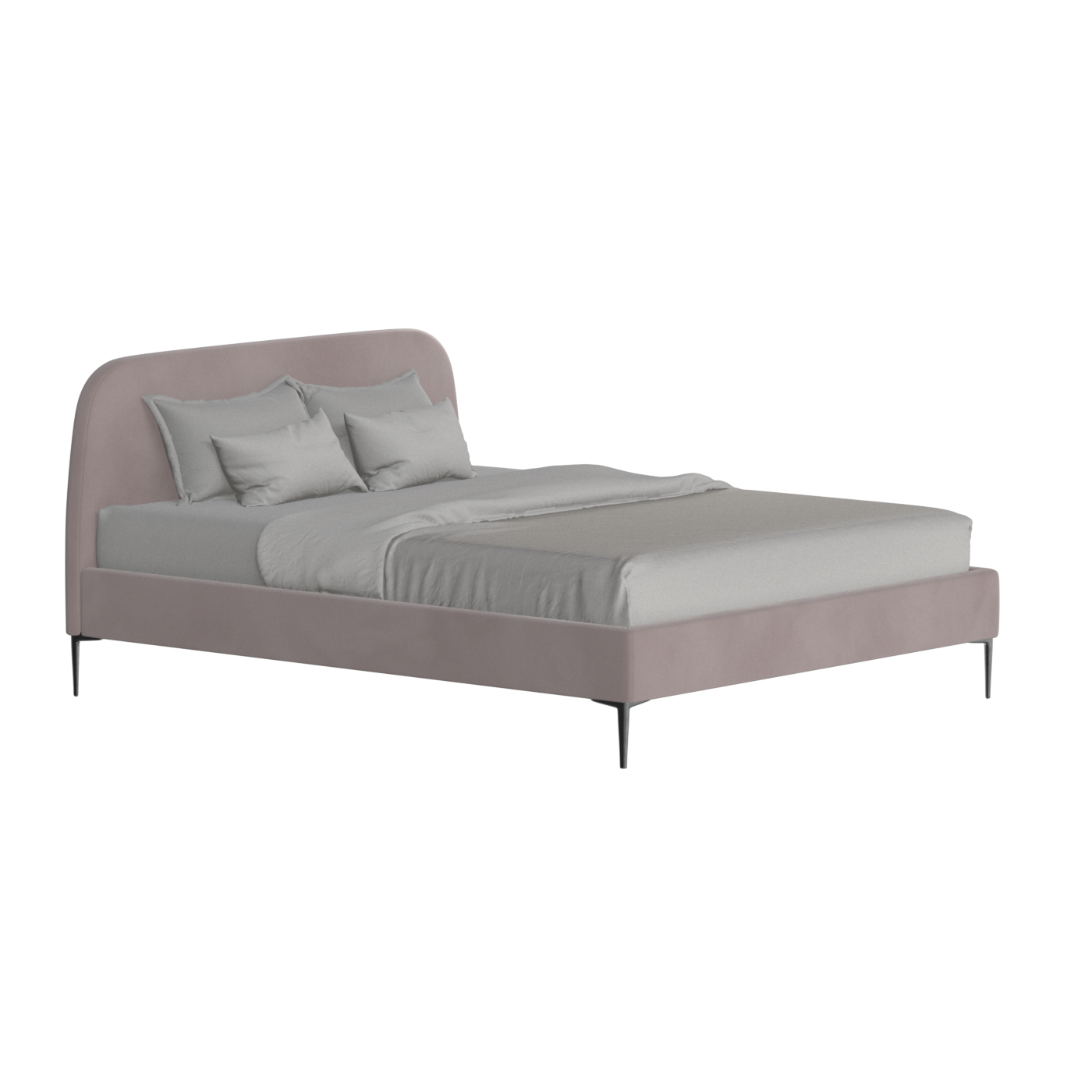 Anna Upholstered Bed with Vertical Headboard Detailing
