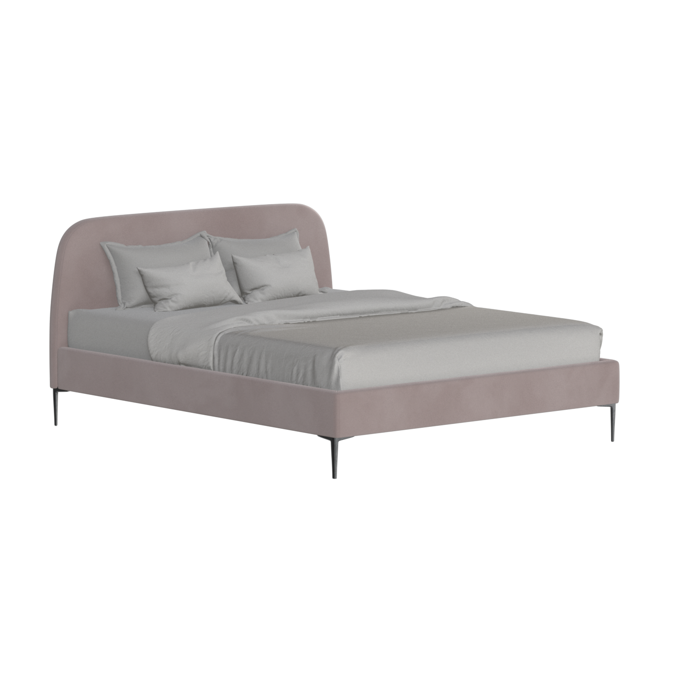 Anna Upholstered Bed with Vertical Headboard Detailing