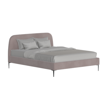 Anna Upholstered Bed with Vertical Headboard Detailing