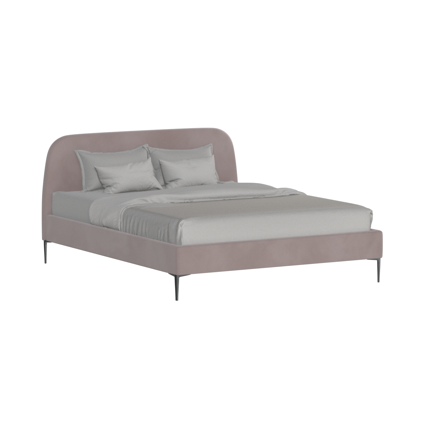 Anna Upholstered Bed with Vertical Headboard Detailing