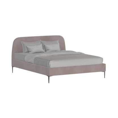 Anna Upholstered Bed with Vertical Headboard Detailing