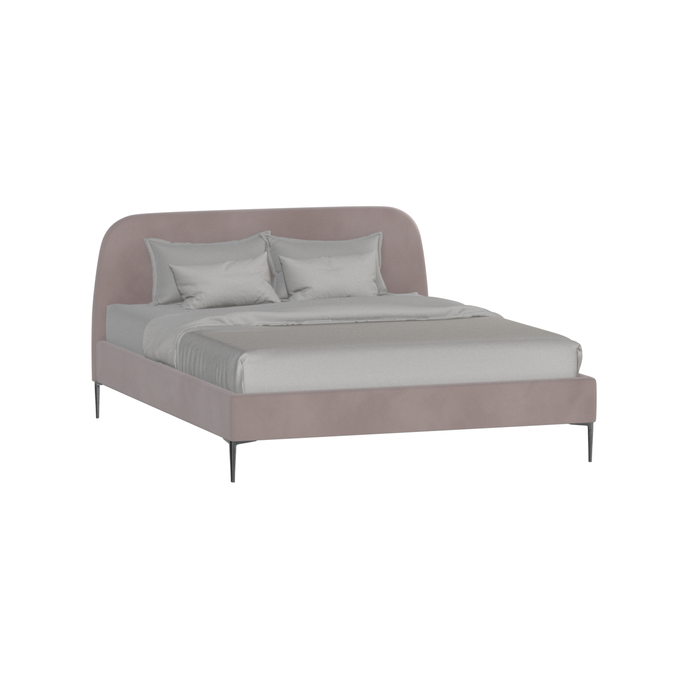Anna Upholstered Bed with Vertical Headboard Detailing