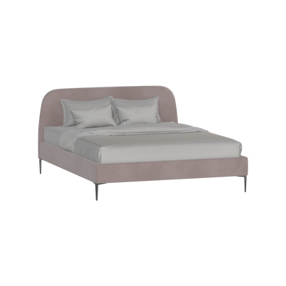 Anna Upholstered Bed with Vertical Headboard Detailing