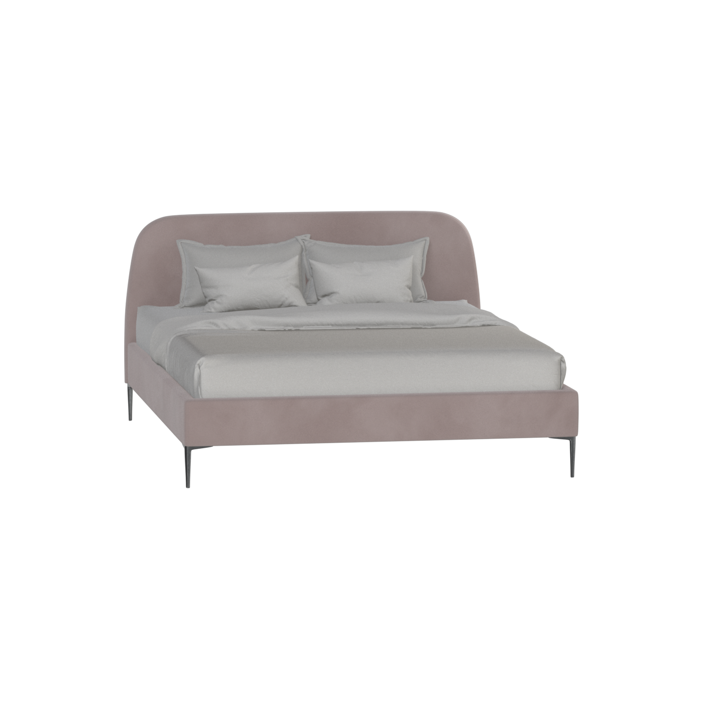 Anna Upholstered Bed with Vertical Headboard Detailing