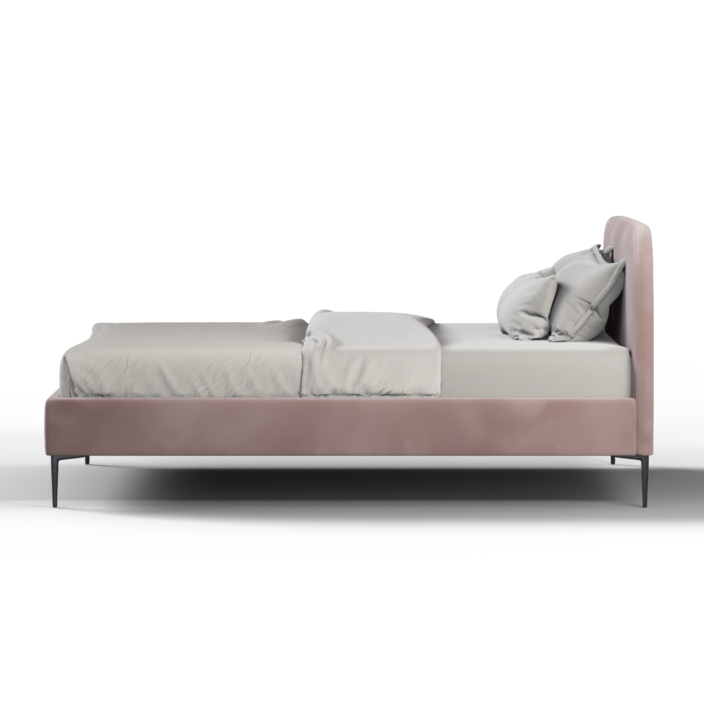Anna Upholstered Bed with Vertical Headboard Detailing