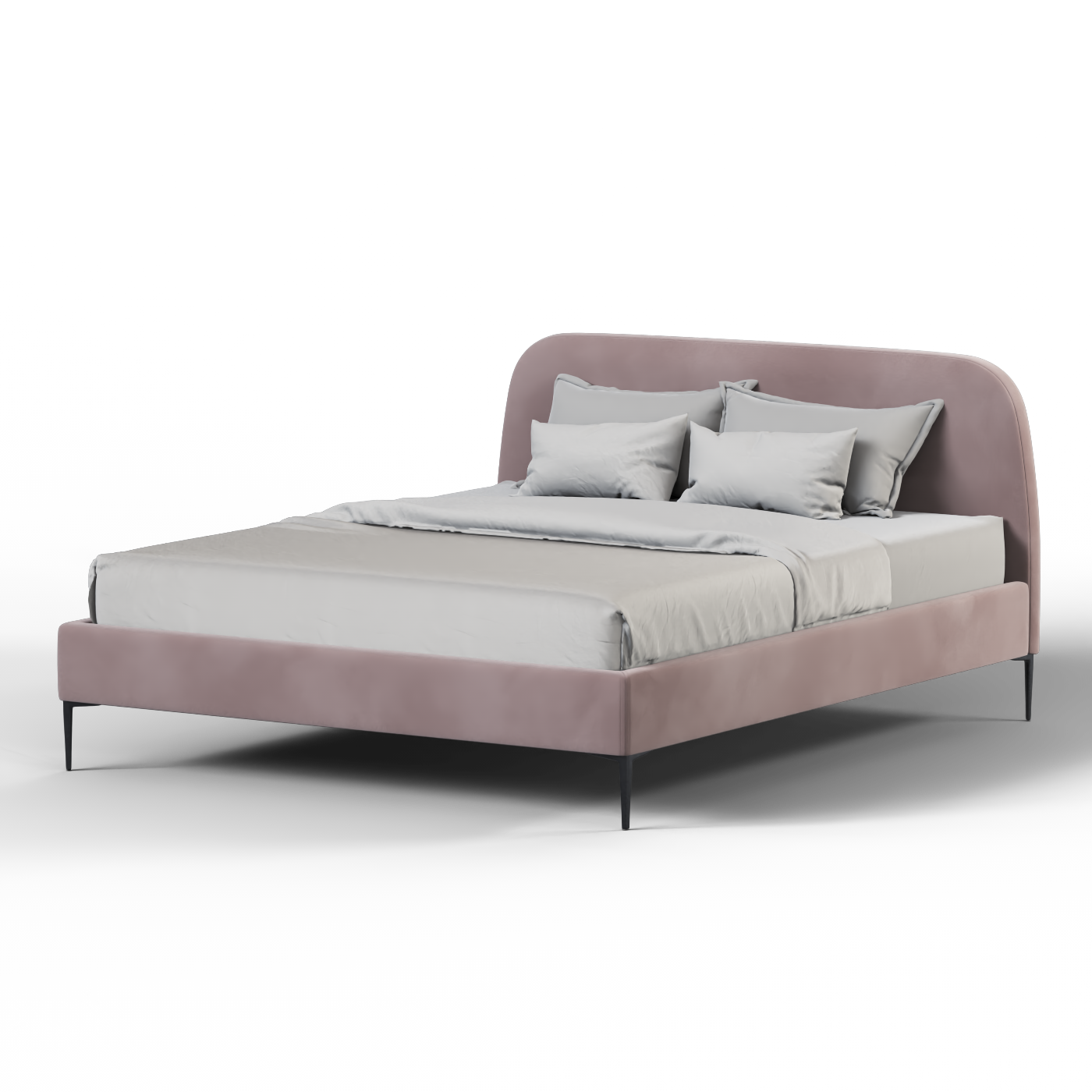Anna Upholstered Bed with Vertical Headboard Detailing