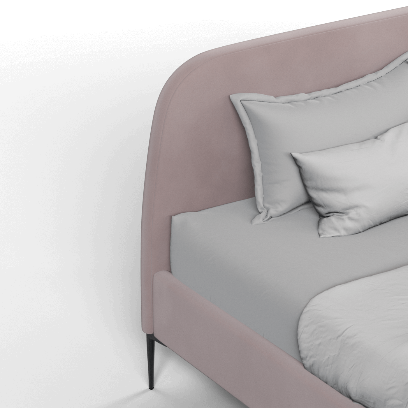 Anna Upholstered Bed with Vertical Headboard Detailing