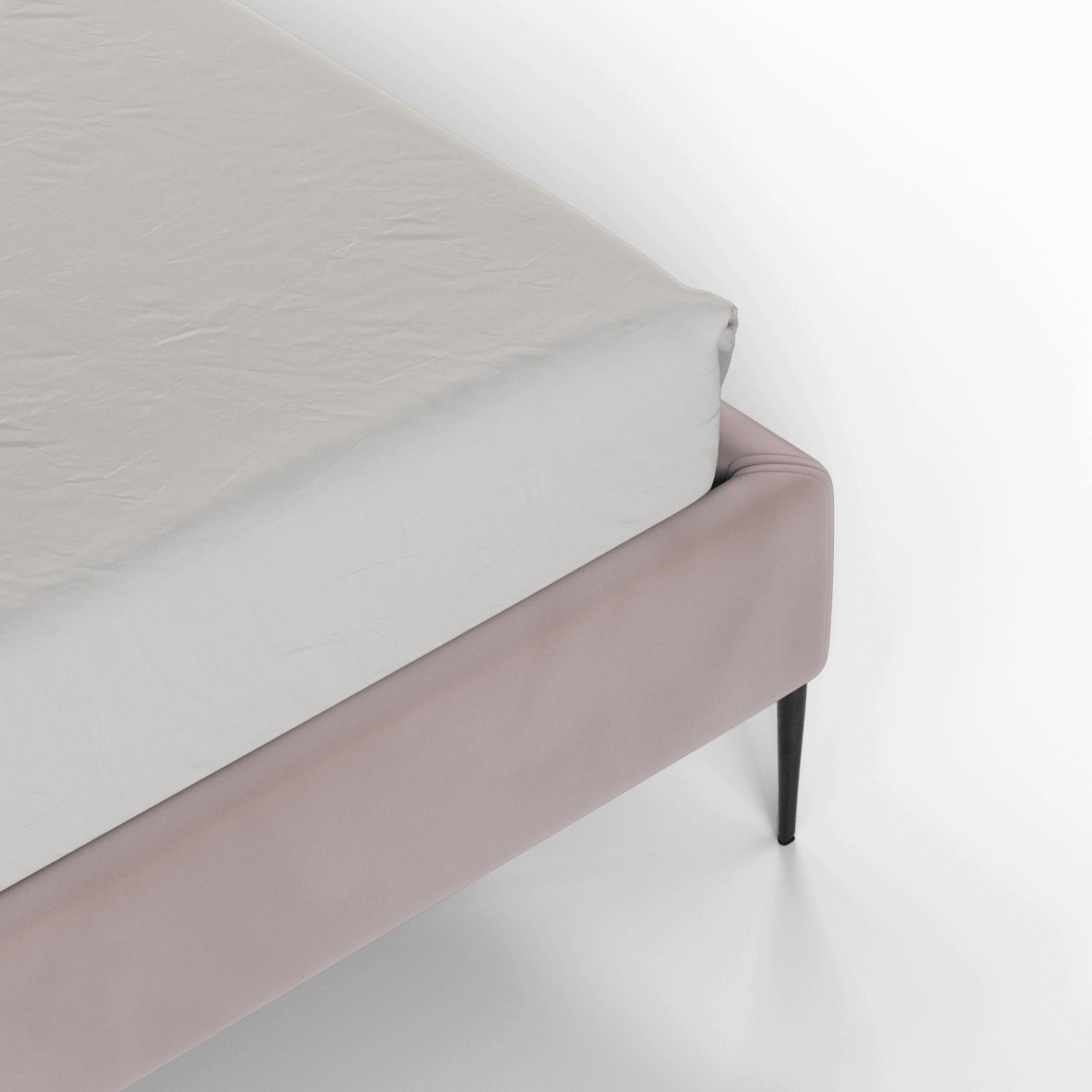 Anna Upholstered Bed with Vertical Headboard Detailing