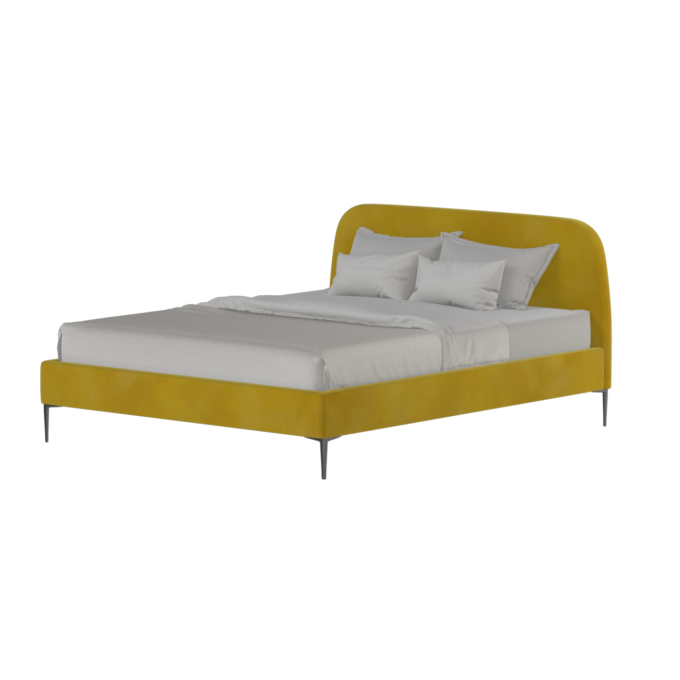Anna Upholstered Bed with Vertical Headboard Detailing