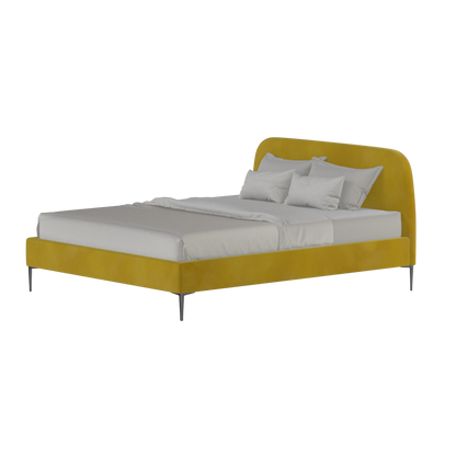 Anna Upholstered Bed with Vertical Headboard Detailing