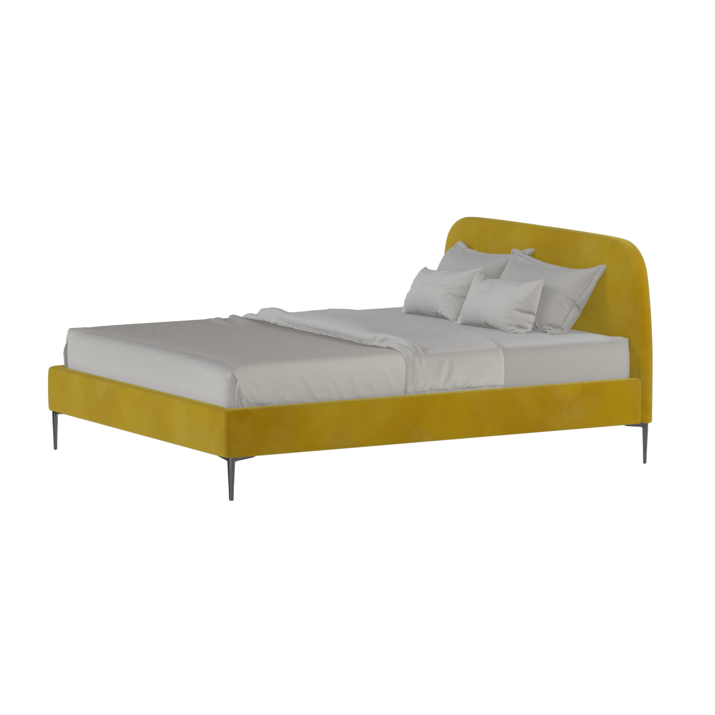 Anna Upholstered Bed with Vertical Headboard Detailing