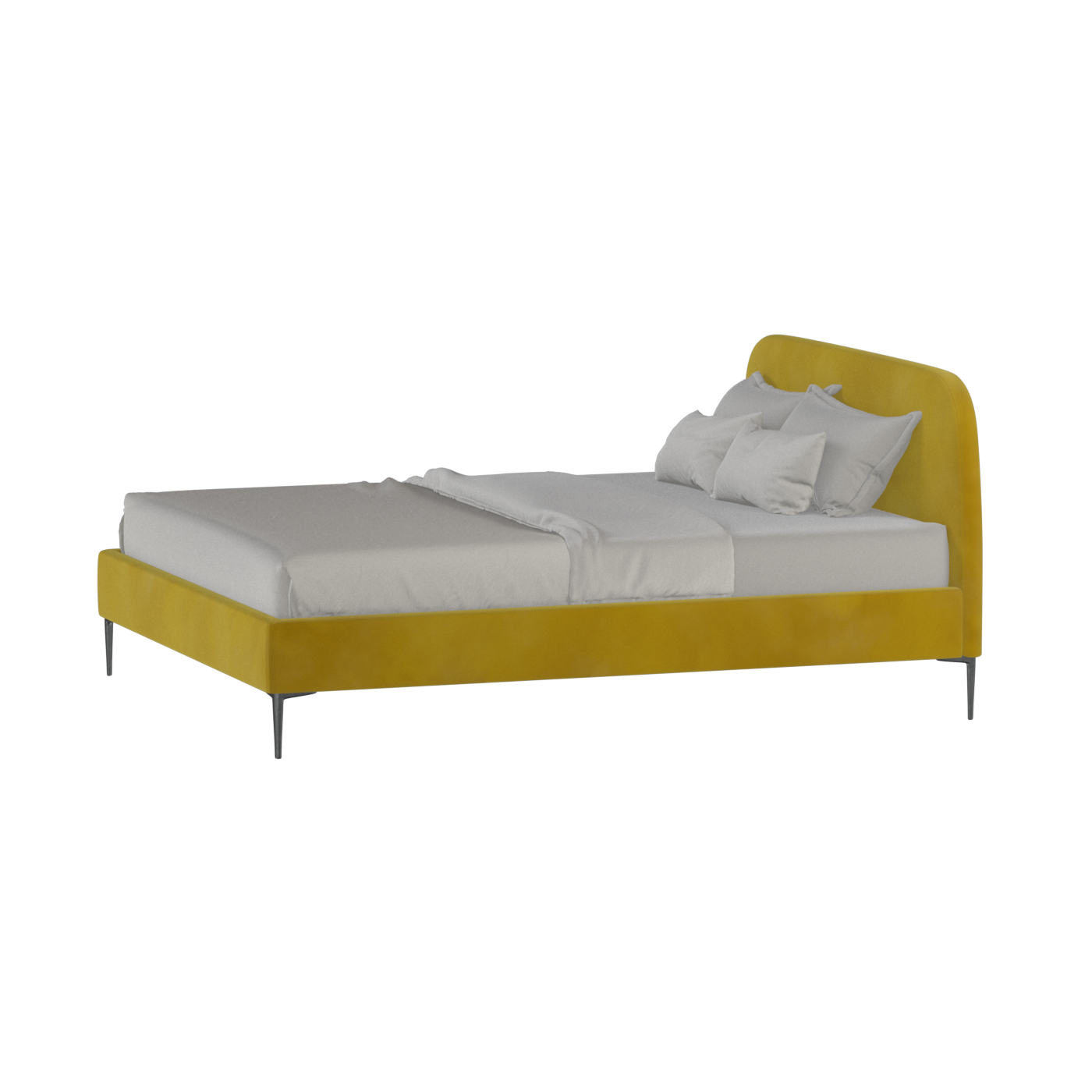 Anna Upholstered Bed with Vertical Headboard Detailing