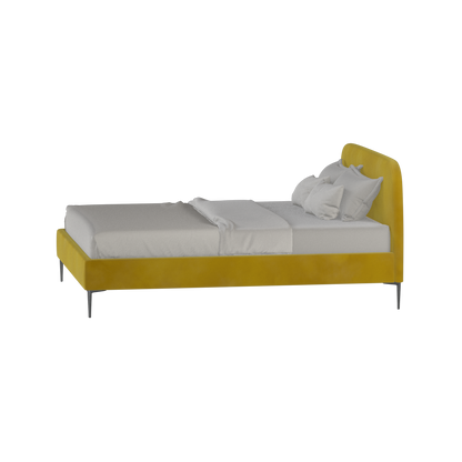 Anna Upholstered Bed with Vertical Headboard Detailing