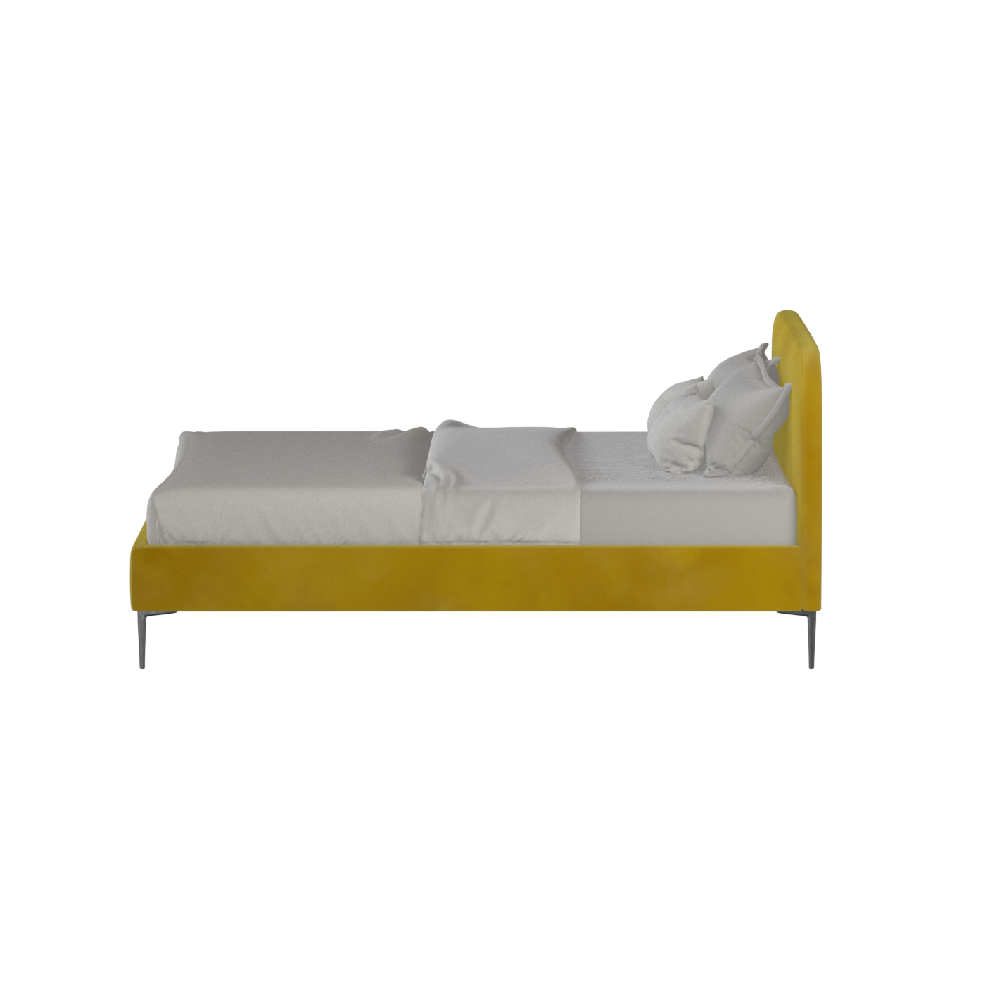 Anna Upholstered Bed with Vertical Headboard Detailing