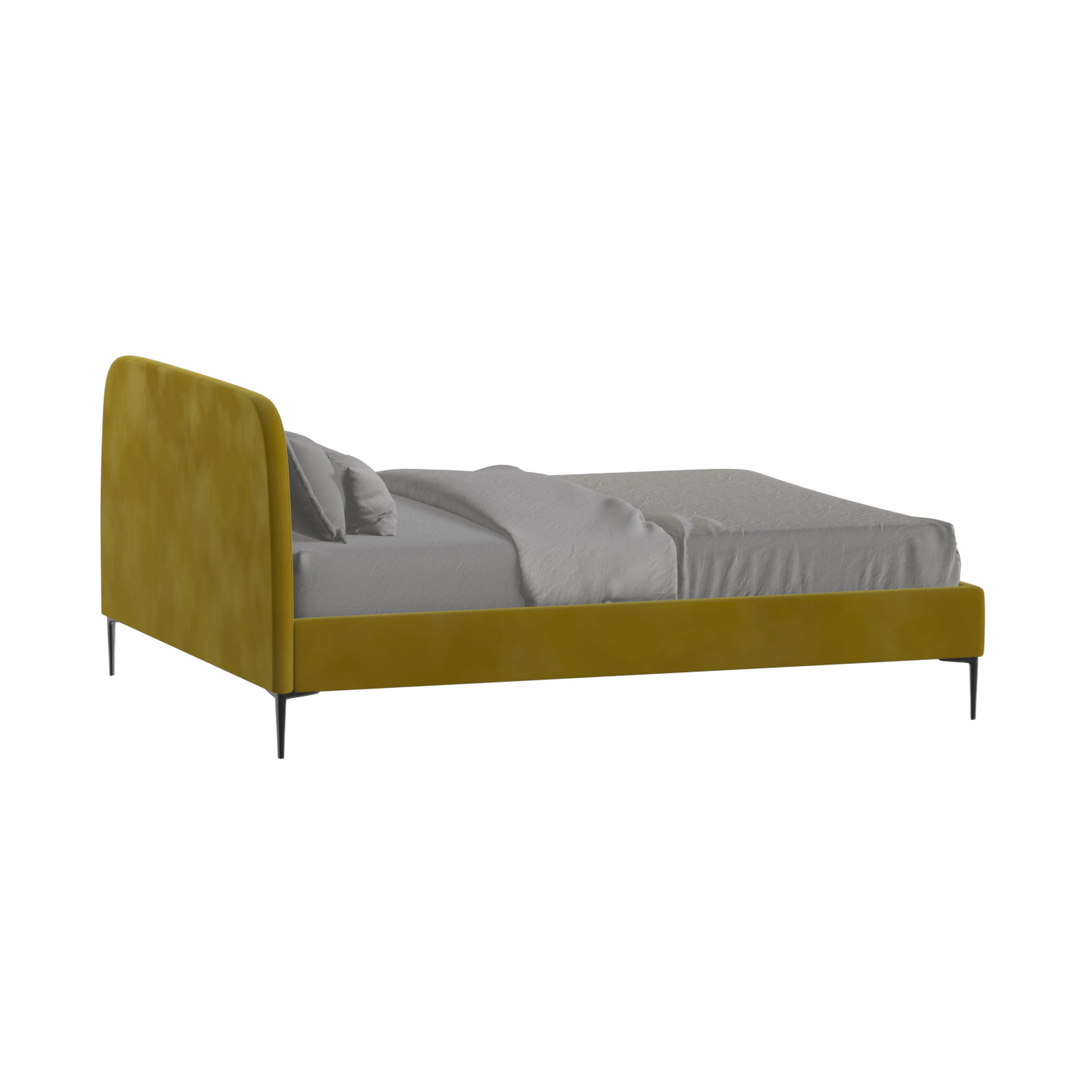 Anna Upholstered Bed with Vertical Headboard Detailing