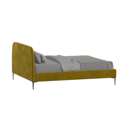 Anna Upholstered Bed with Vertical Headboard Detailing