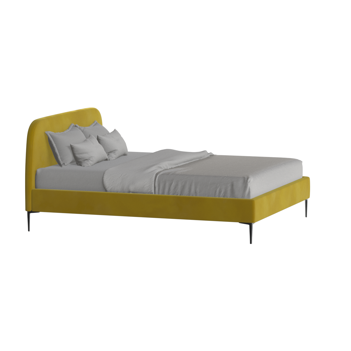 Anna Upholstered Bed with Vertical Headboard Detailing