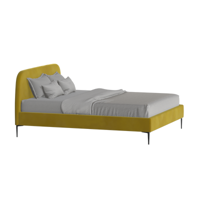 Anna Upholstered Bed with Vertical Headboard Detailing