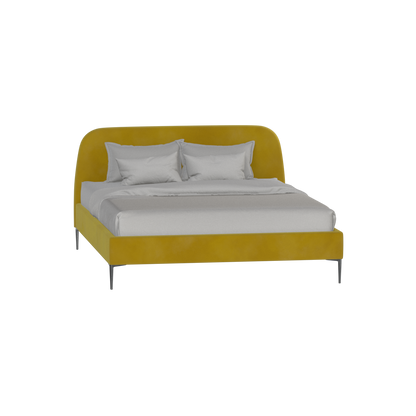 Anna Upholstered Bed with Vertical Headboard Detailing