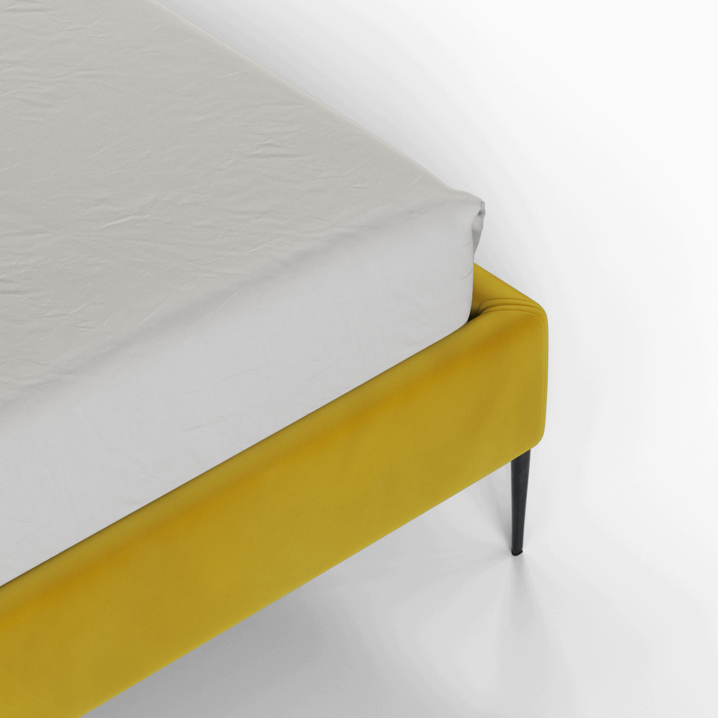 Anna Upholstered Bed with Vertical Headboard Detailing