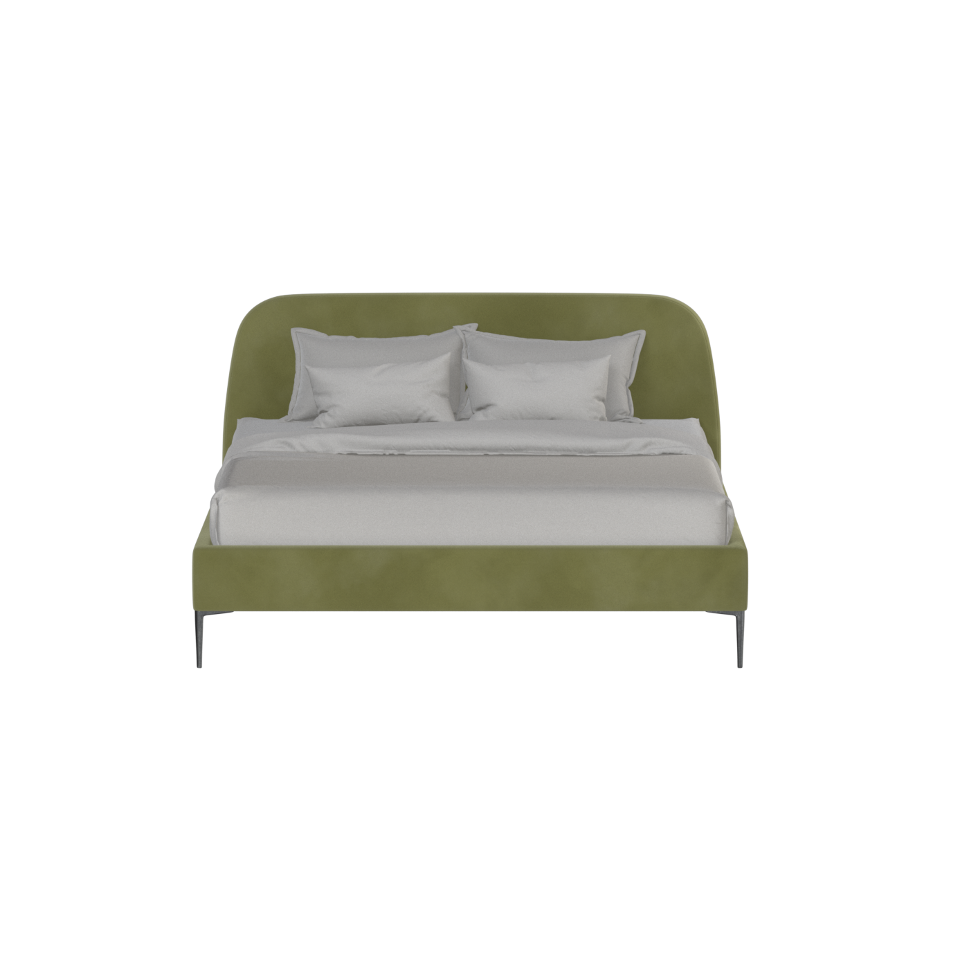 Anna Upholstered Bed with Vertical Headboard Detailing