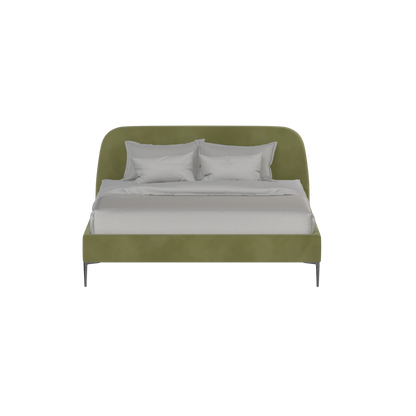 Anna Upholstered Bed with Vertical Headboard Detailing