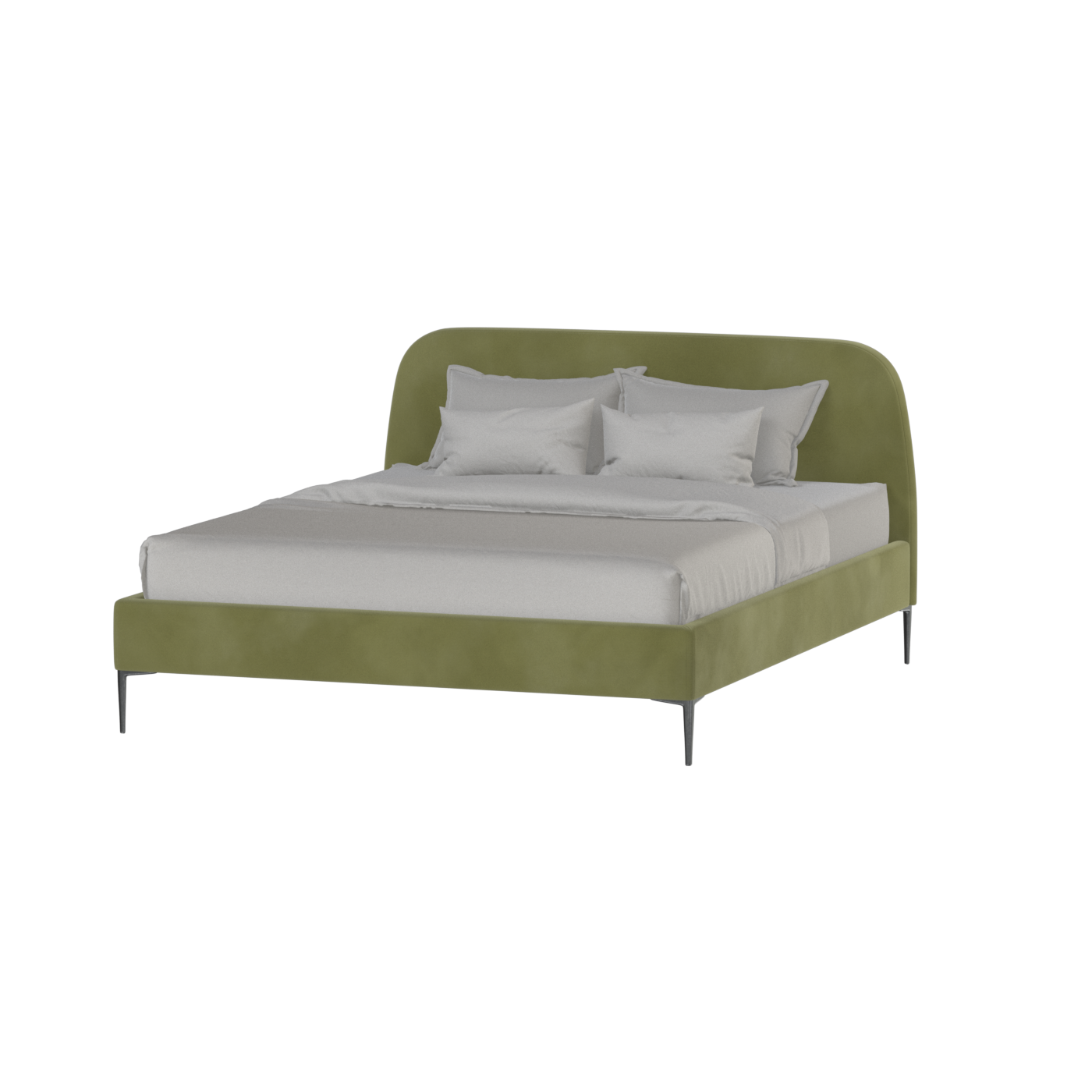 Anna Upholstered Bed with Vertical Headboard Detailing