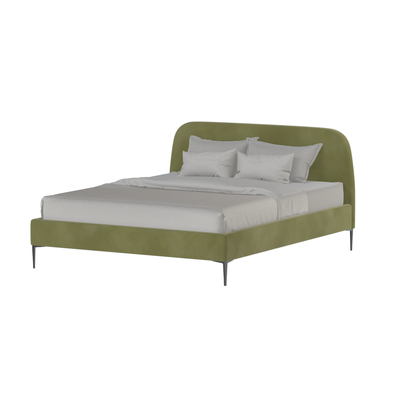 Anna Upholstered Bed with Vertical Headboard Detailing