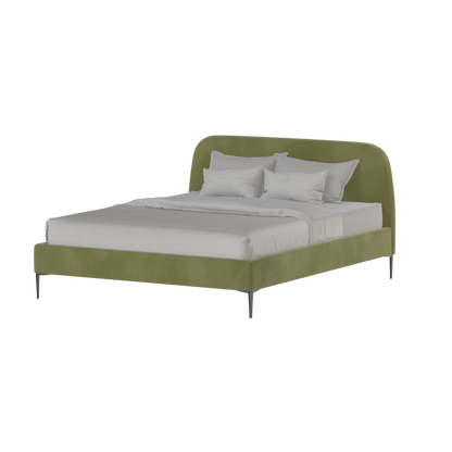 Anna Upholstered Bed with Vertical Headboard Detailing
