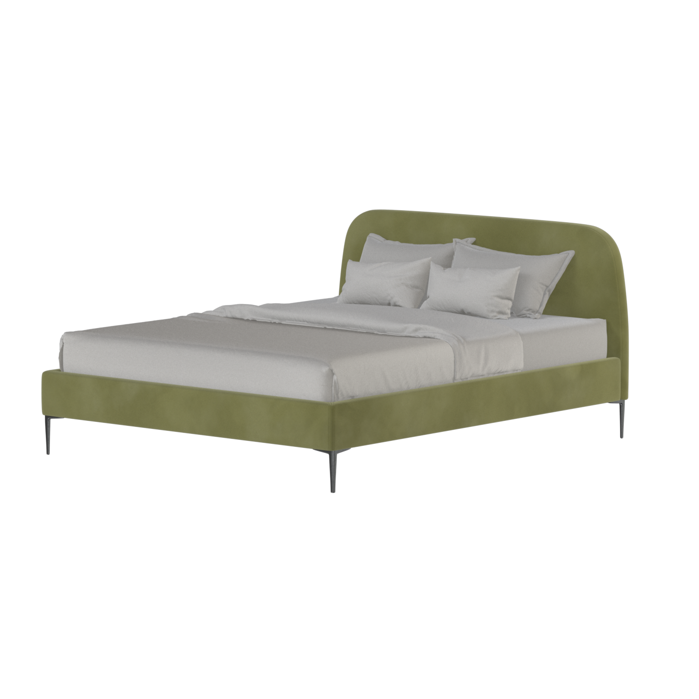 Anna Upholstered Bed with Vertical Headboard Detailing