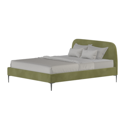 Anna Upholstered Bed with Vertical Headboard Detailing