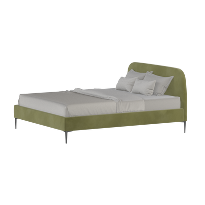 Anna Upholstered Bed with Vertical Headboard Detailing