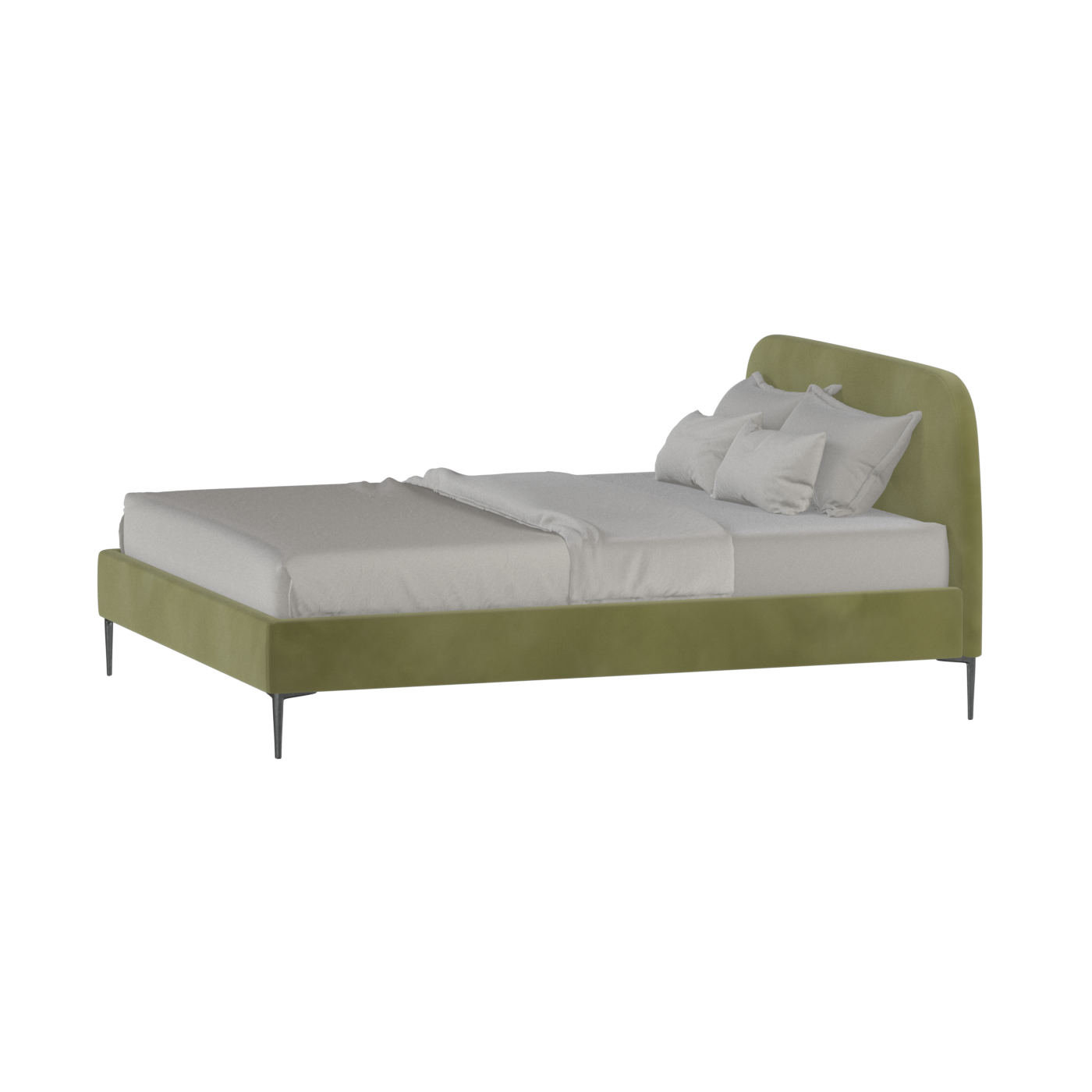 Anna Upholstered Bed with Vertical Headboard Detailing
