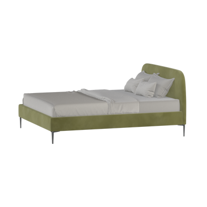 Anna Upholstered Bed with Vertical Headboard Detailing