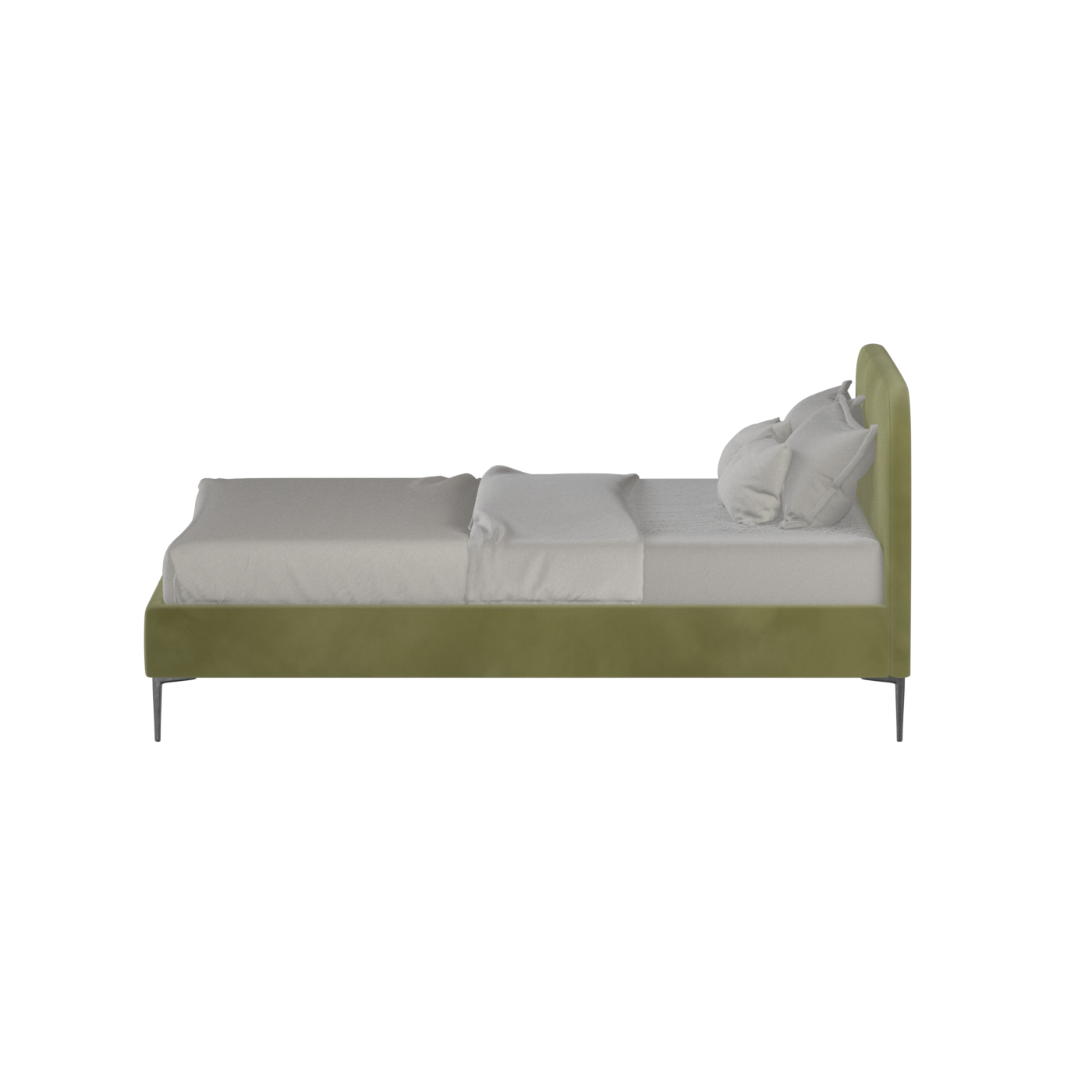 Anna Upholstered Bed with Vertical Headboard Detailing
