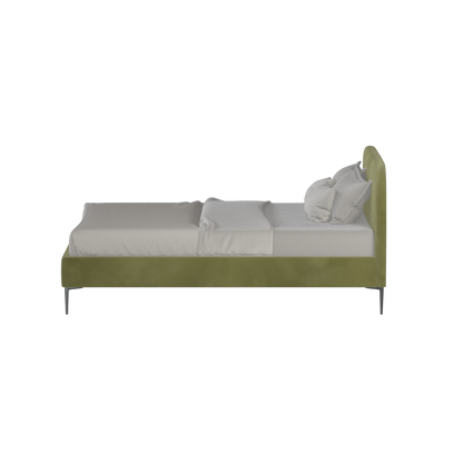 Anna Upholstered Bed with Vertical Headboard Detailing