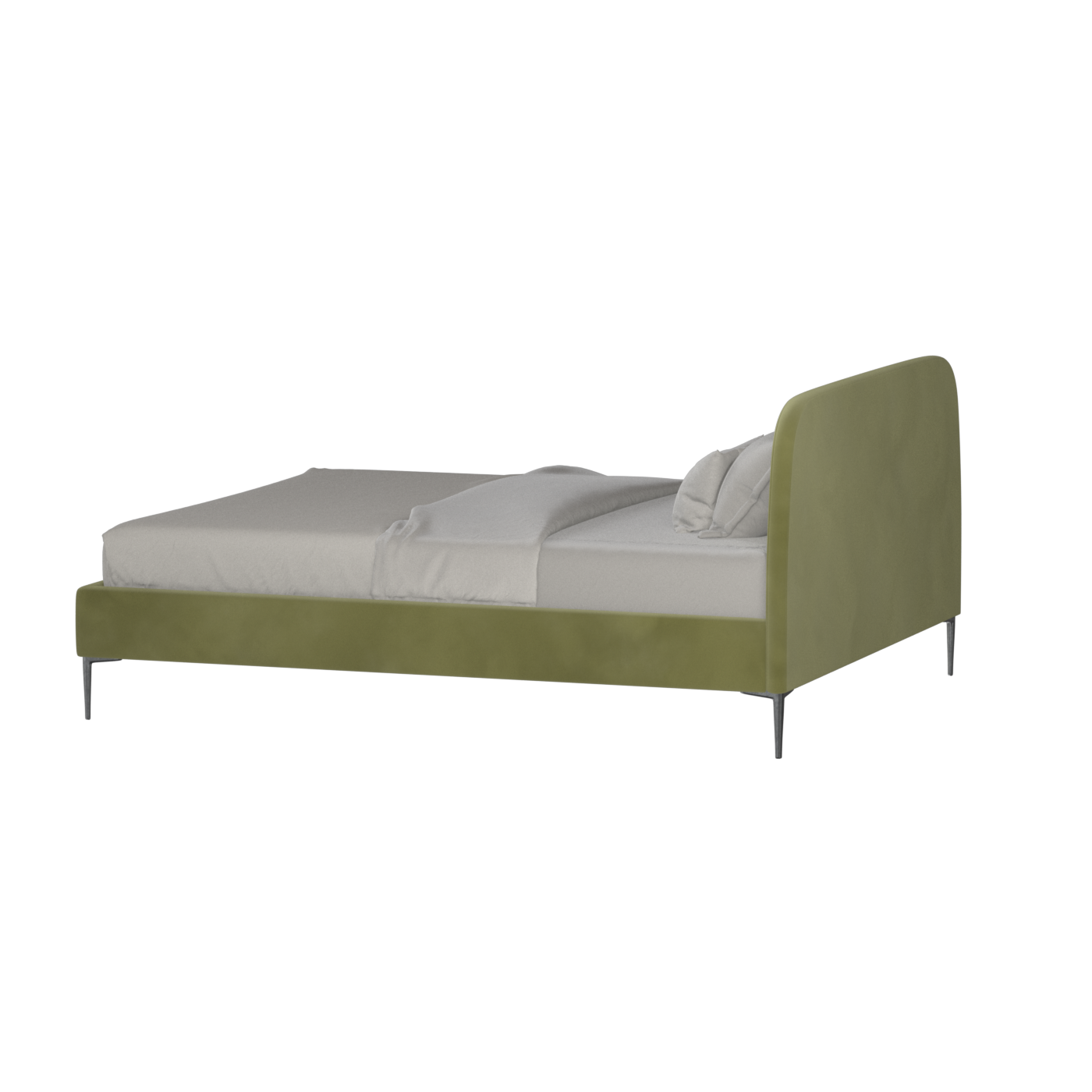 Anna Upholstered Bed with Vertical Headboard Detailing