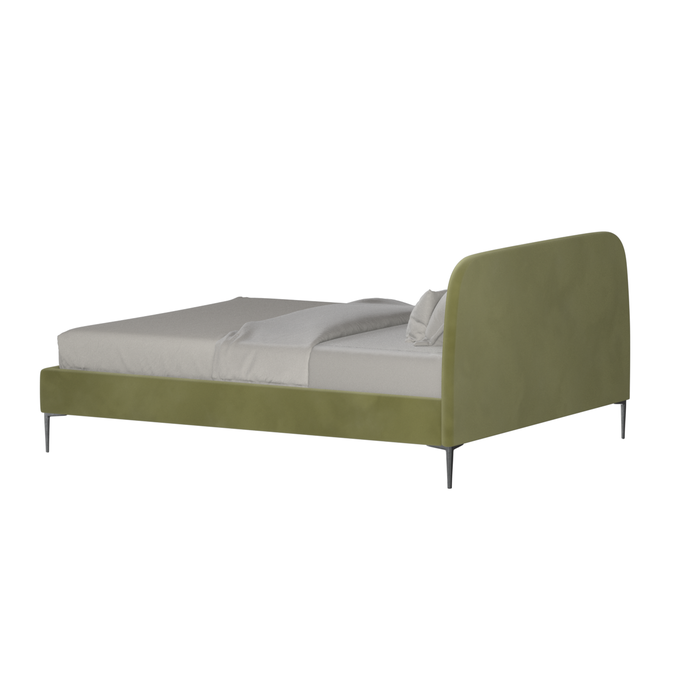 Anna Upholstered Bed with Vertical Headboard Detailing