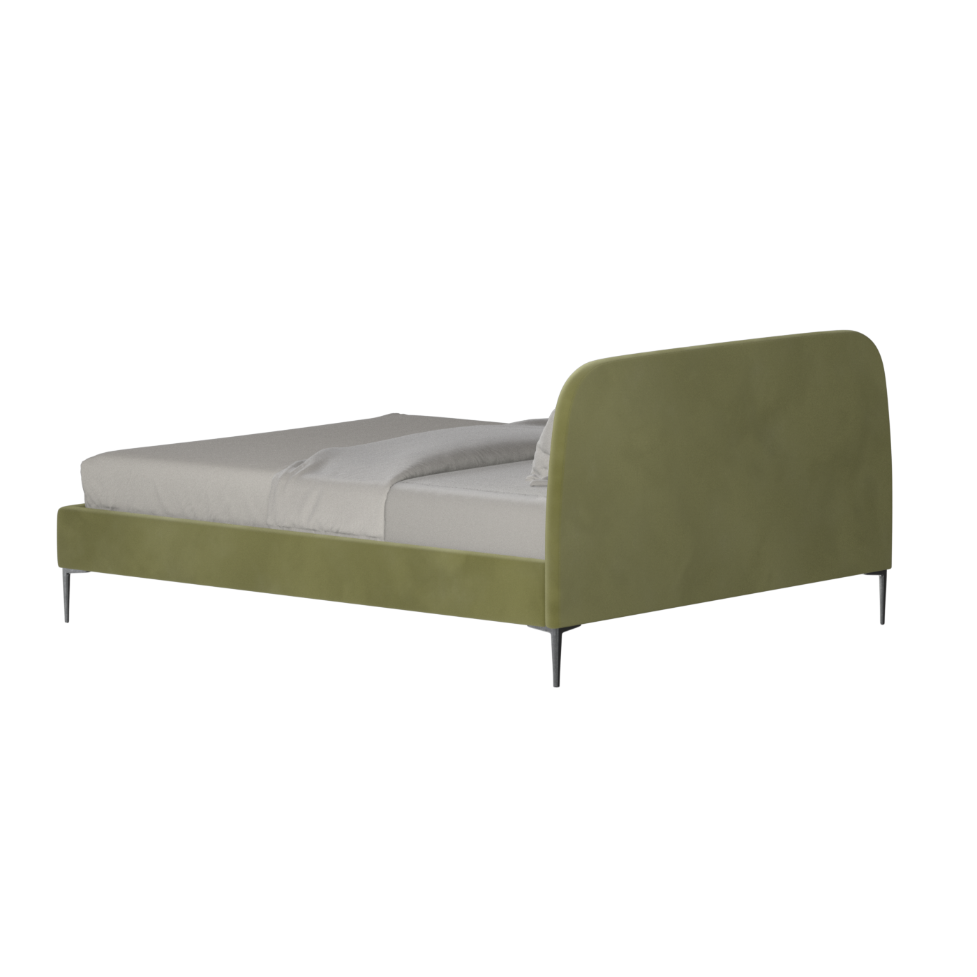 Anna Upholstered Bed with Vertical Headboard Detailing