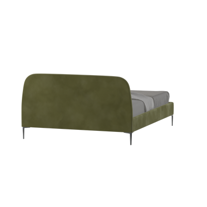 Anna Upholstered Bed with Vertical Headboard Detailing