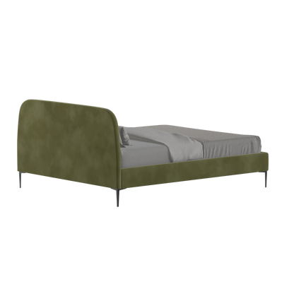 Anna Upholstered Bed with Vertical Headboard Detailing