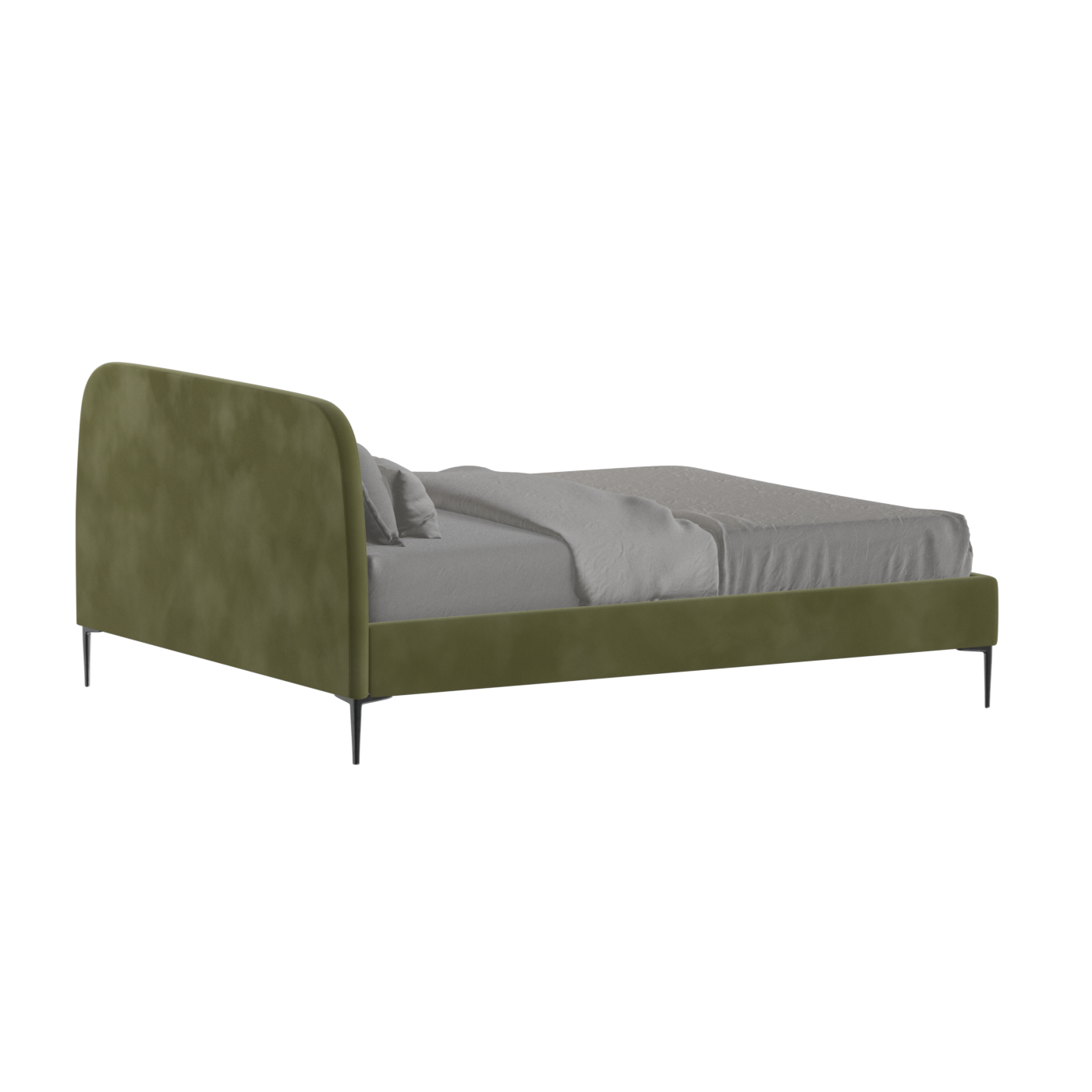 Anna Upholstered Bed with Vertical Headboard Detailing