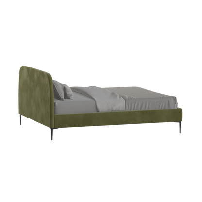 Anna Upholstered Bed with Vertical Headboard Detailing