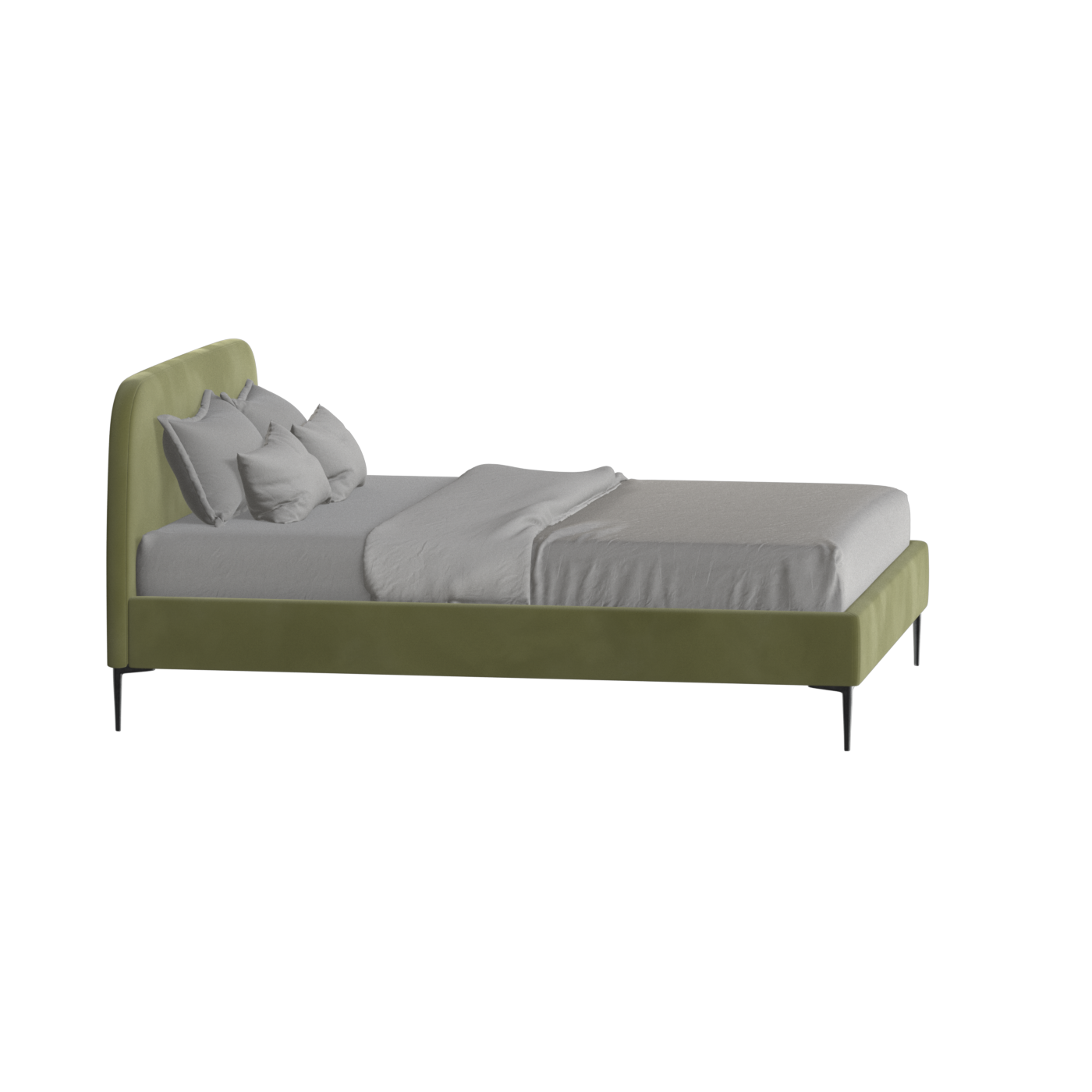 Anna Upholstered Bed with Vertical Headboard Detailing